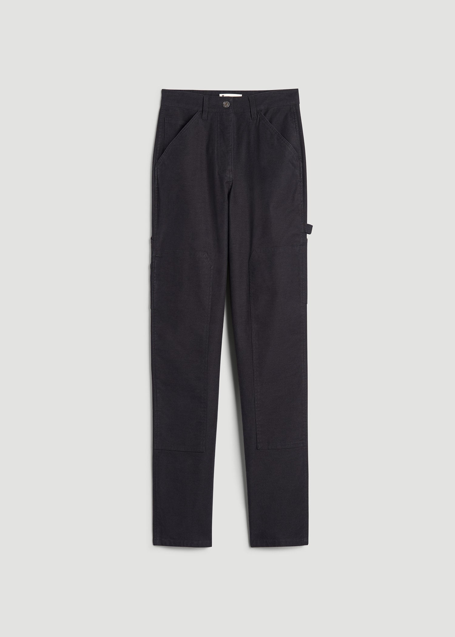 American Tall Online Shop | High-Waisted Carpenter Pocket Pants for Tall Women in Black