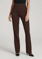 American Tall Sale | High Rise Pull On Mini Flare Pant for Tall Women in Espresso