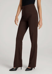 American Tall Sale | High Rise Pull On Mini Flare Pant for Tall Women in Espresso