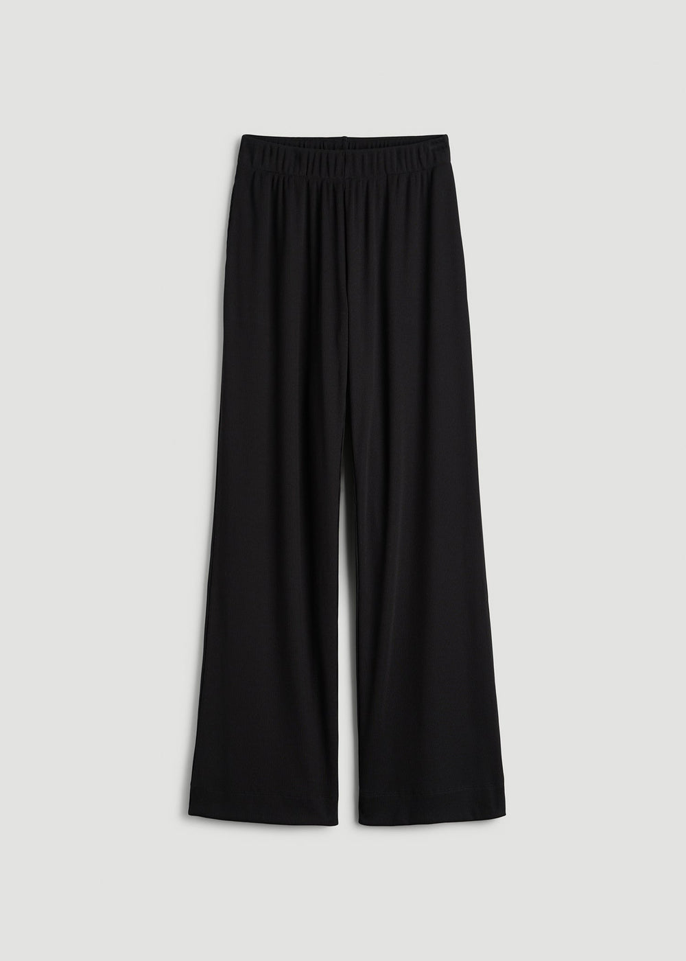American Tall Online Shop | Ribbed Knit Wide Leg Pant for Tall Women in Deep Black