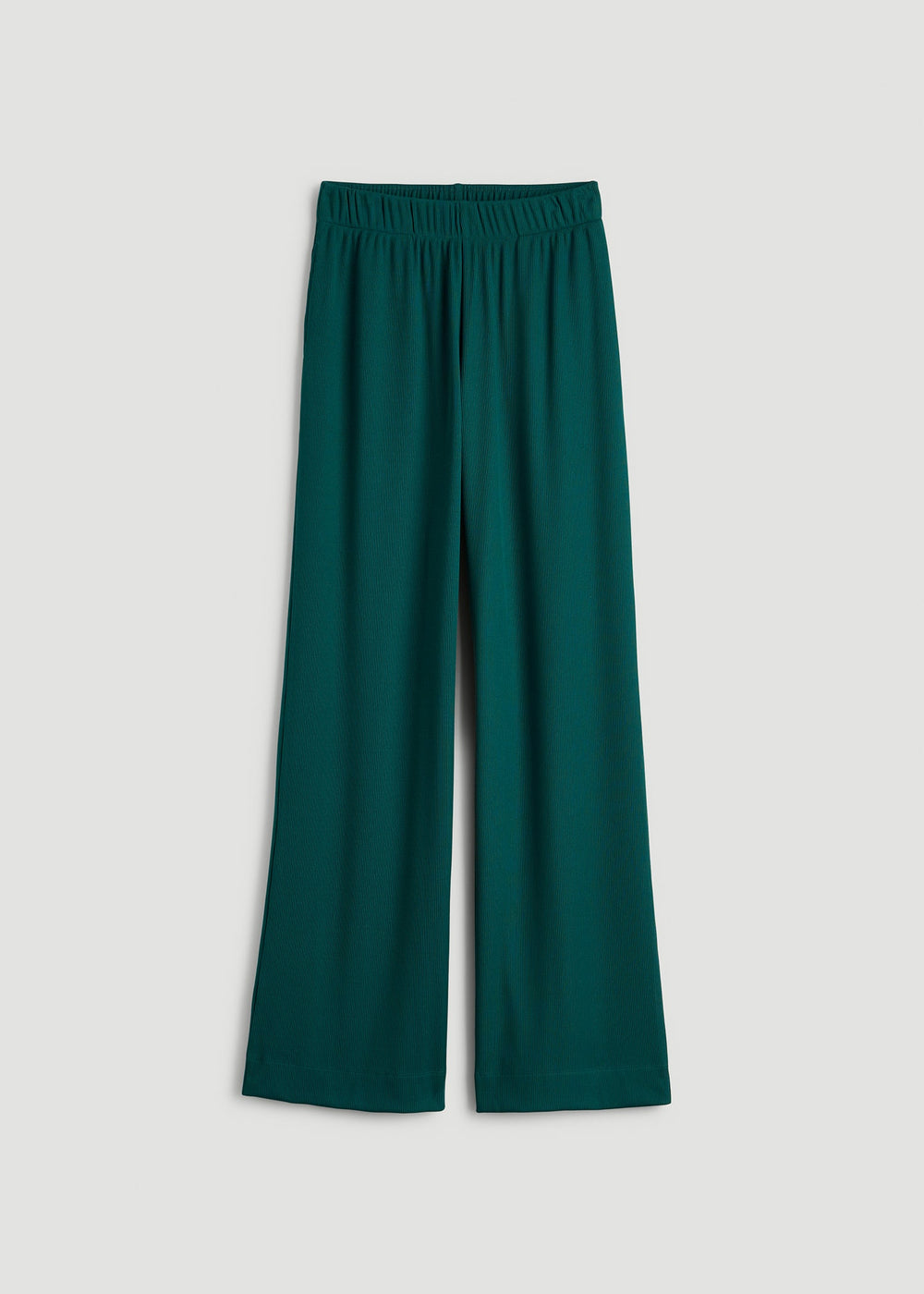 American Tall Discount | Ribbed Knit Wide Leg Pant for Tall Women in Deep Teal