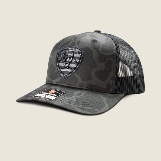 Ariat Camo Embroidery Shield Cap
