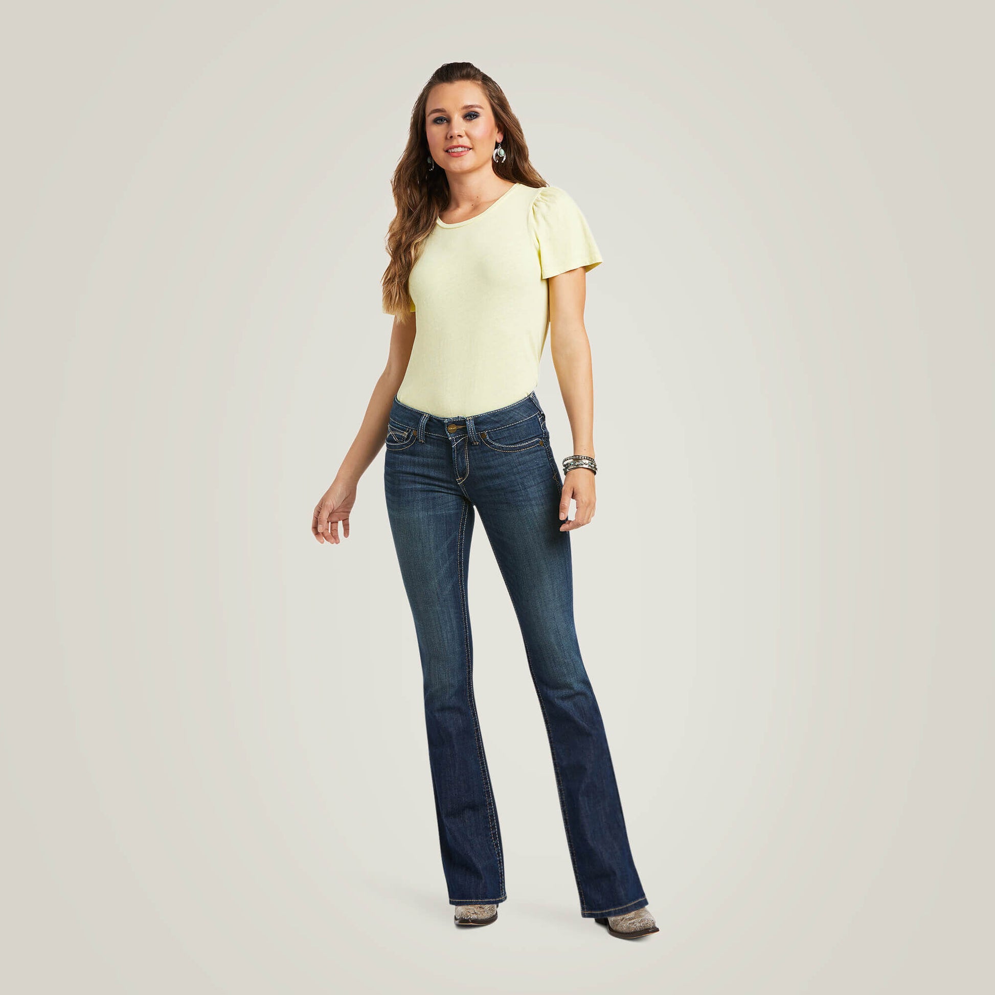 Ariat Mid Rise Corinne Boot Cut Jeans