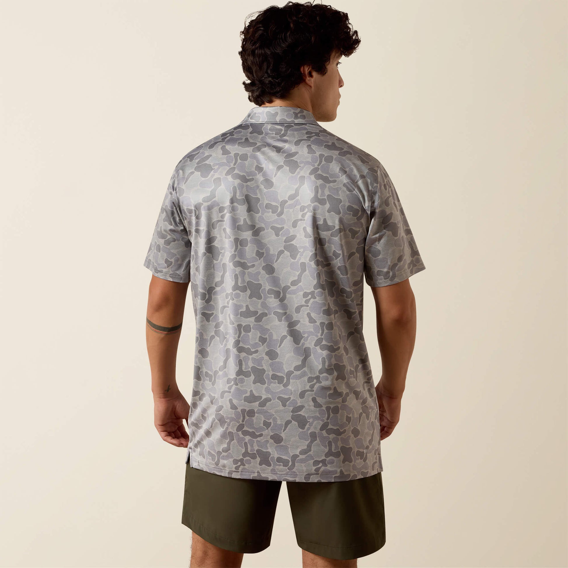 Ariat All Over Print Heathered Fitted Polo