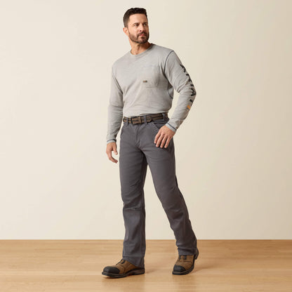 Ariat Rebar M4 Relaxed DuraStretch Washed Twill Dungaree Boot Cut Pant
