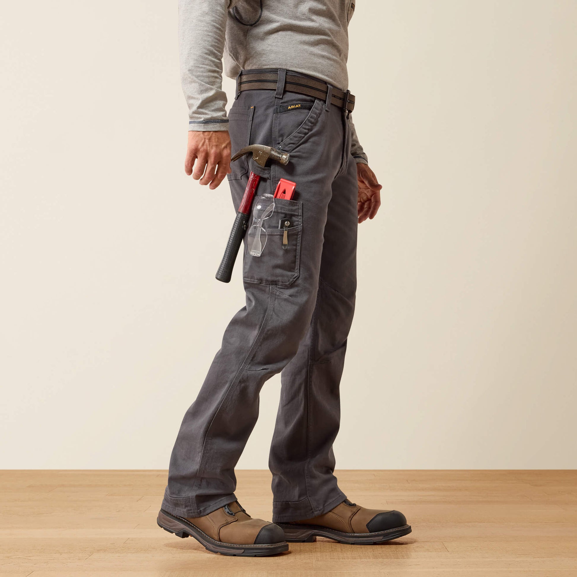 Ariat Rebar M4 Relaxed DuraStretch Washed Twill Dungaree Boot Cut Pant