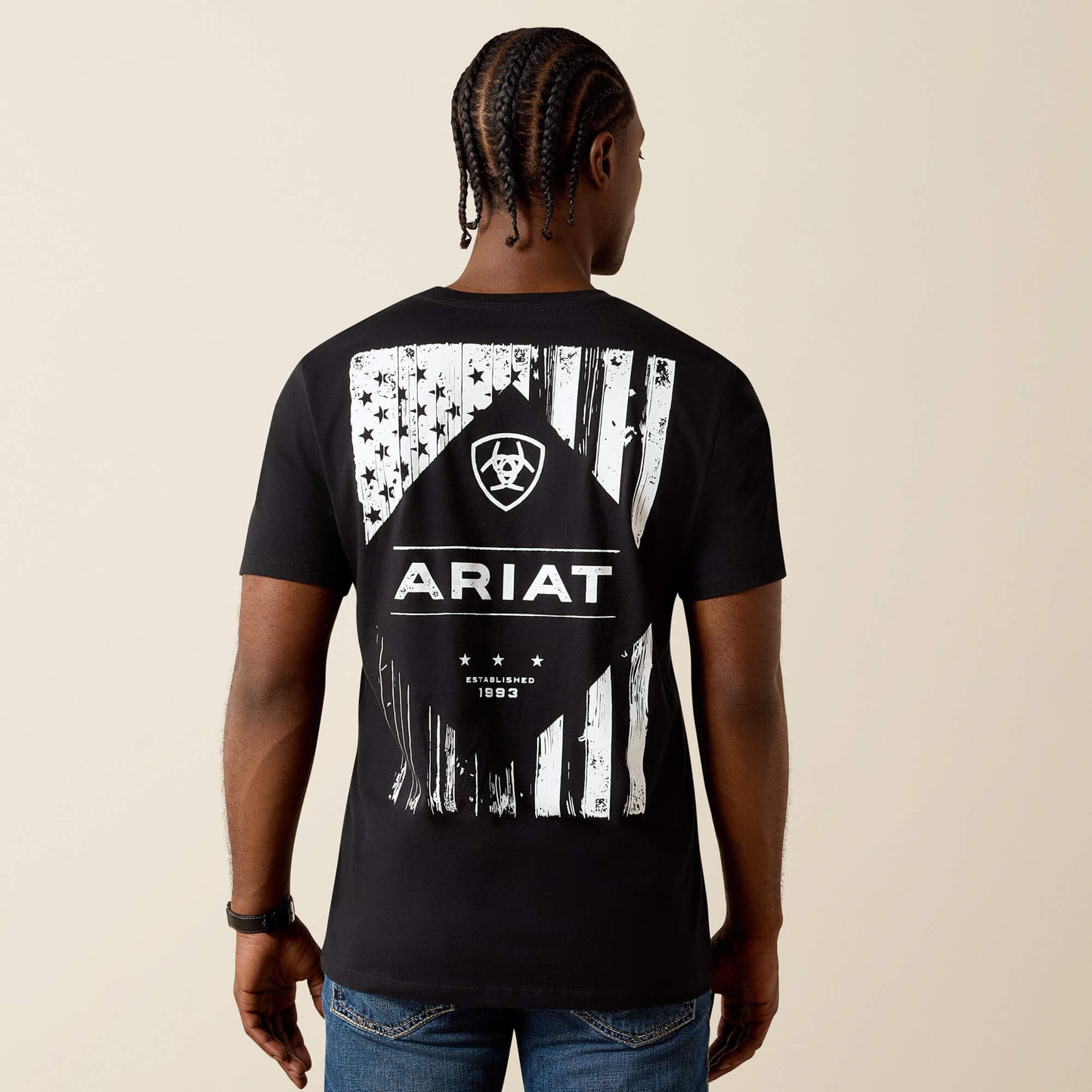 Ariat Ariat Wooden Diamond Flag Classic Fit T-Shirt