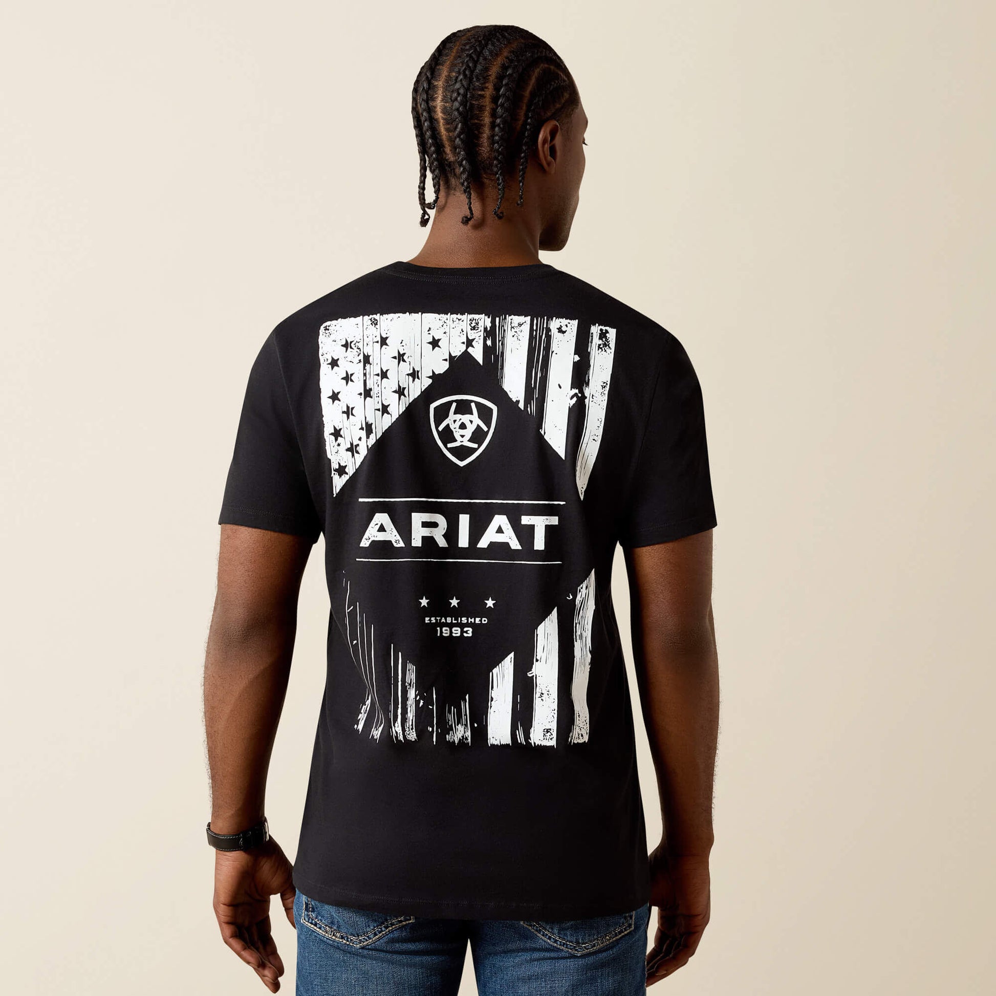 Ariat Ariat Wooden Diamond Flag Classic Fit T-Shirt