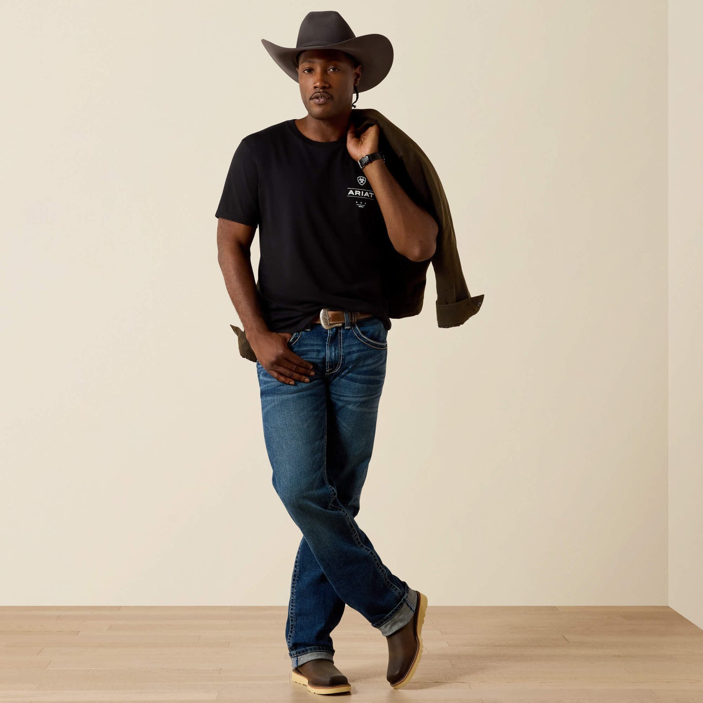 Ariat Ariat Wooden Diamond Flag Classic Fit T-Shirt