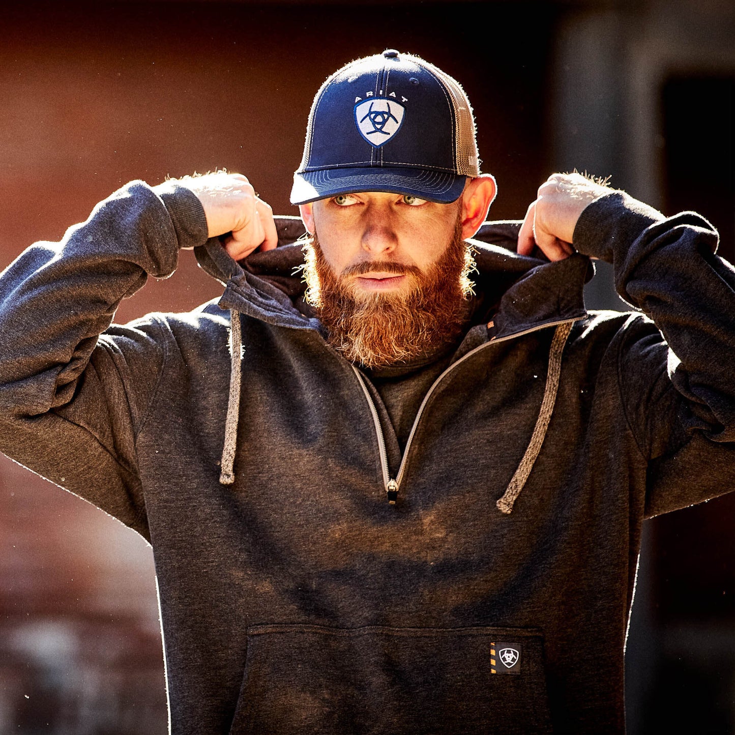 Ariat Rebar Workman 1/4 Zip Hoodie