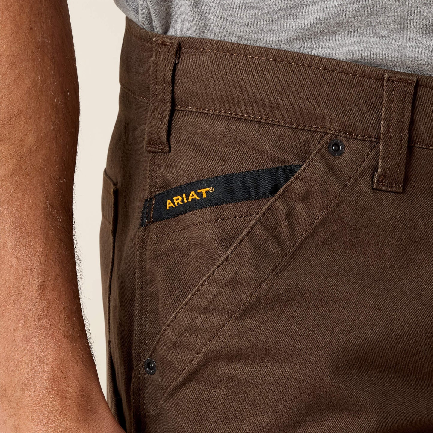 Ariat Rebar M5 Straight DuraStretch Washed Twill Dungaree Straight Leg Pant