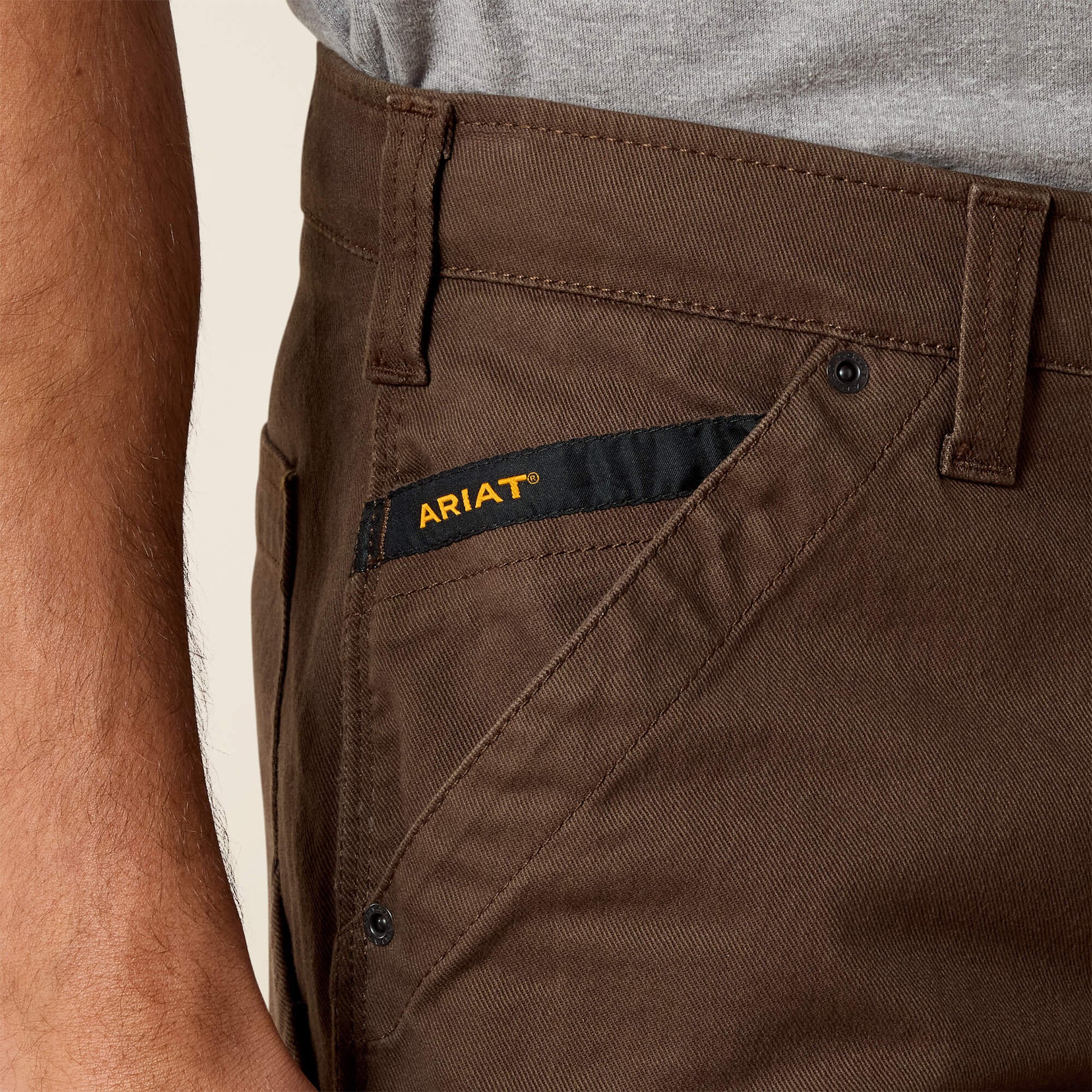Ariat Rebar M5 Straight DuraStretch Washed Twill Dungaree Straight Leg Pant