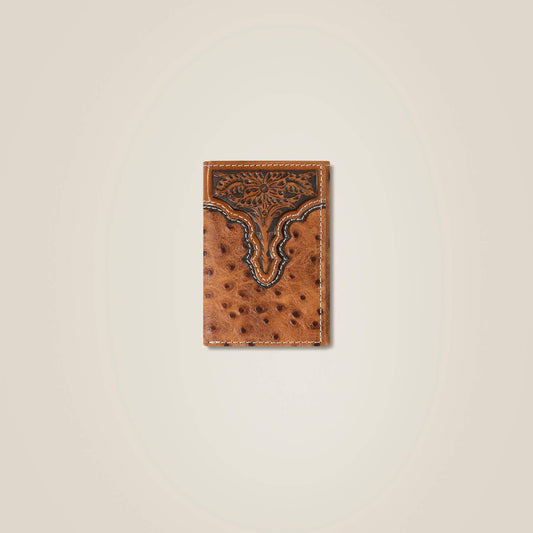 Ariat Ostrich Trifold Wallet