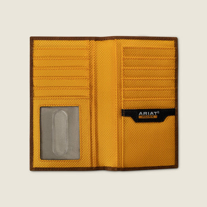 Ariat Thick Stitch Checkbook Wallet