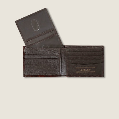 Ariat Tooled Feather Bifold Wallet