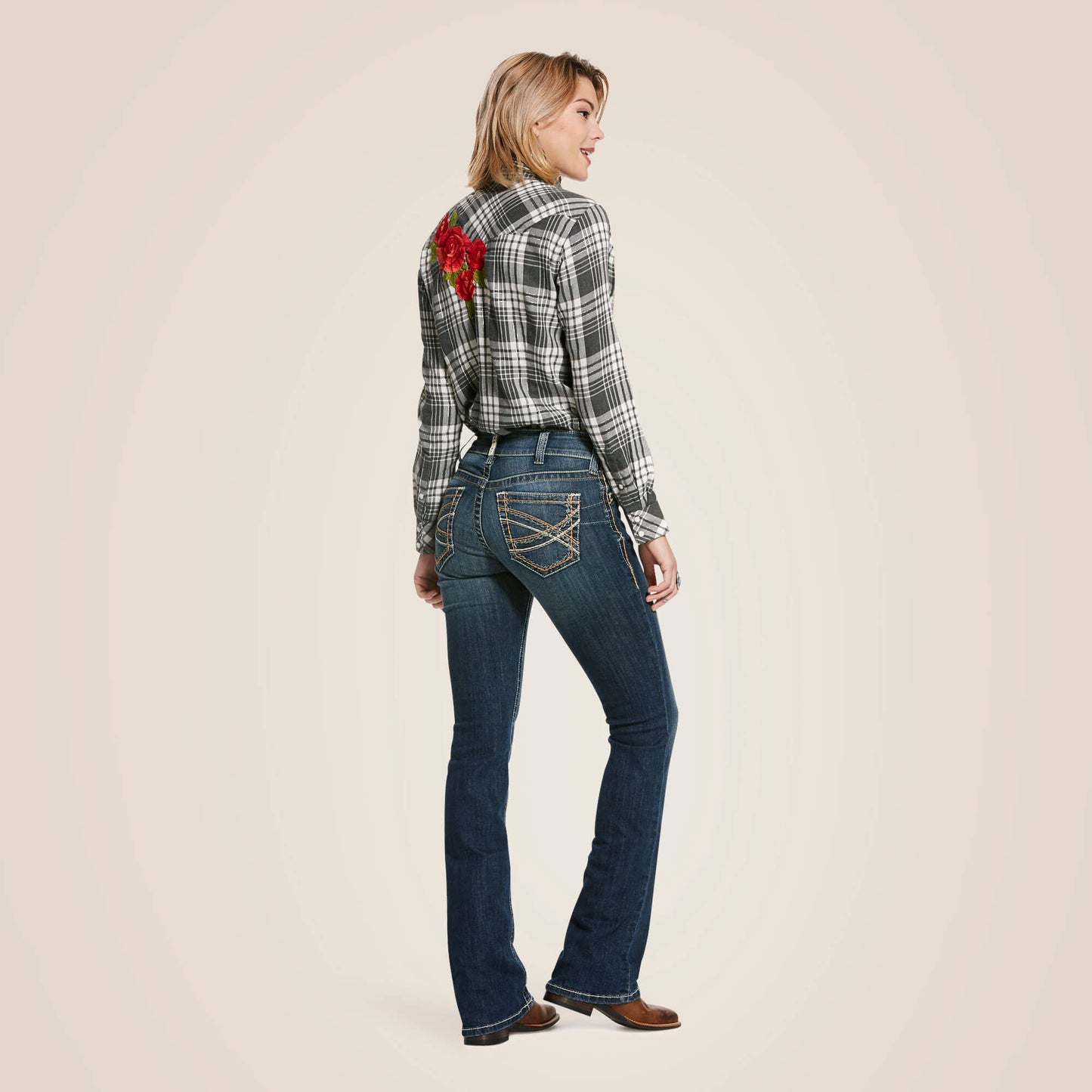 Ariat Mid Rise Entwined Festival Boot Cut Jeans