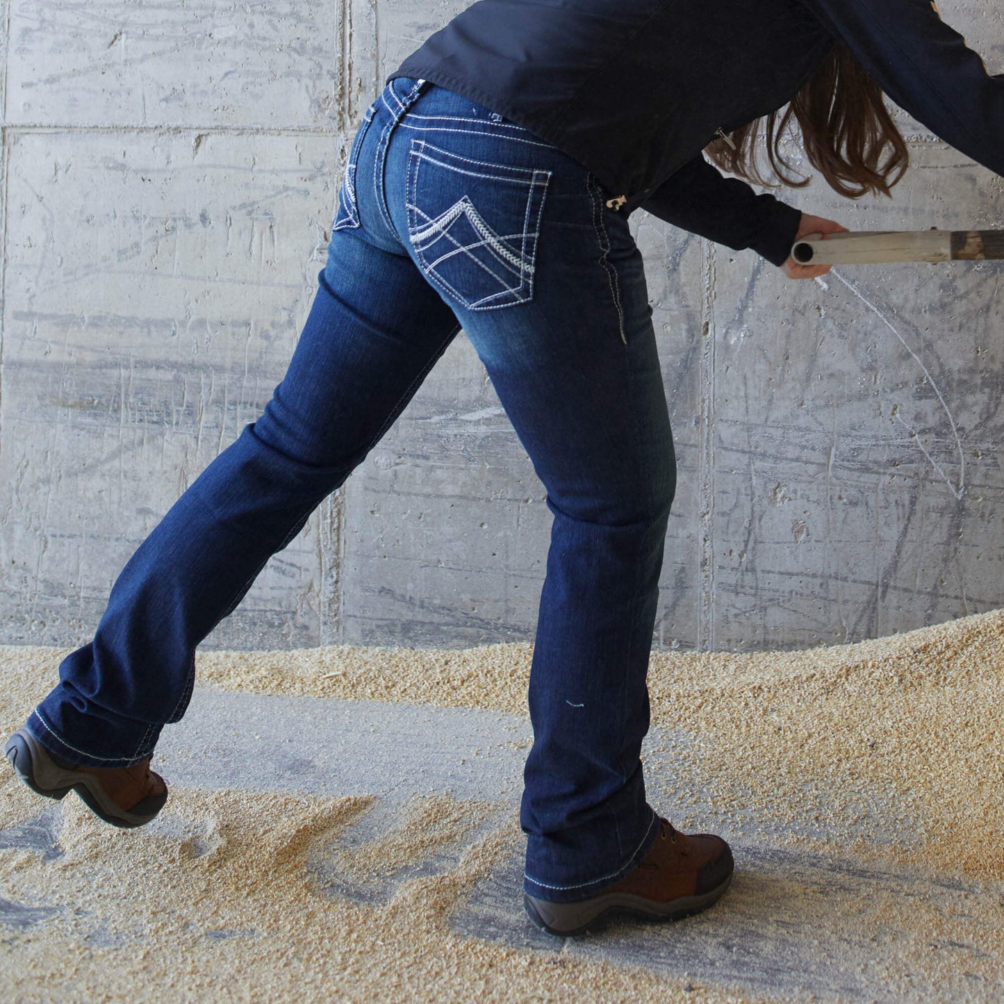 Ariat Mid Rise Whipstitch Boot Cut Jean