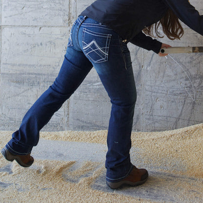 Ariat Mid Rise Whipstitch Boot Cut Jean