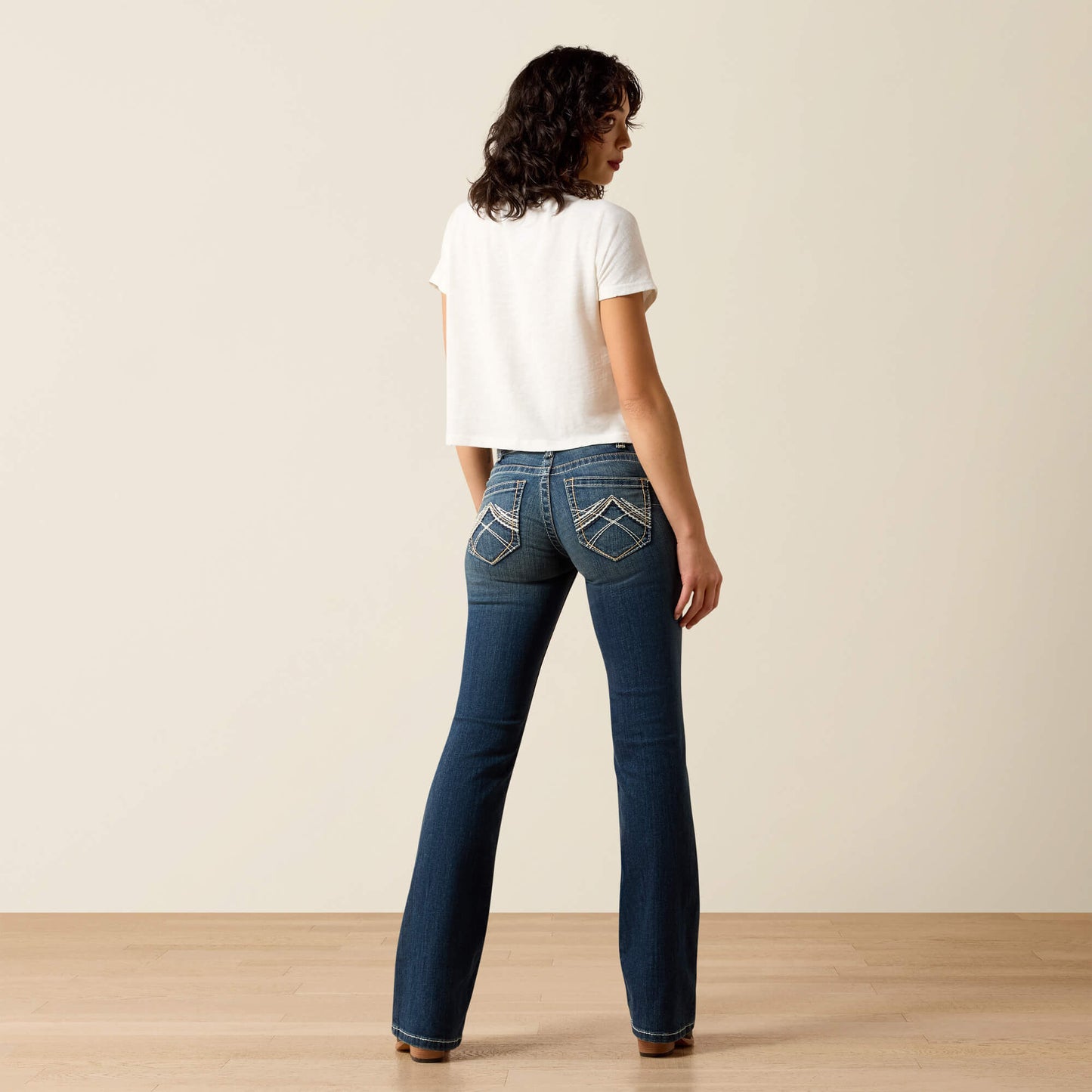 Ariat Mid Rise Whipstitch Boot Cut Jean
