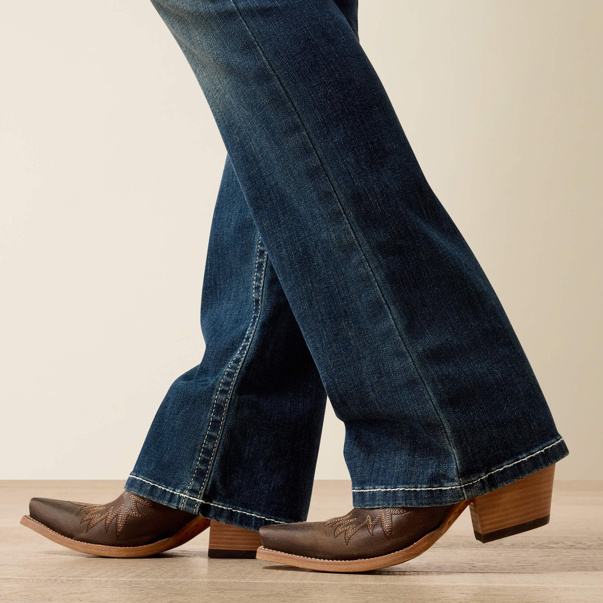 Ariat Mid Rise Whipstitch Boot Cut Jean