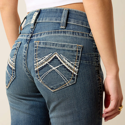 Ariat R.E.A.L. Mid Rise Whipstitch Boot Cut Jean