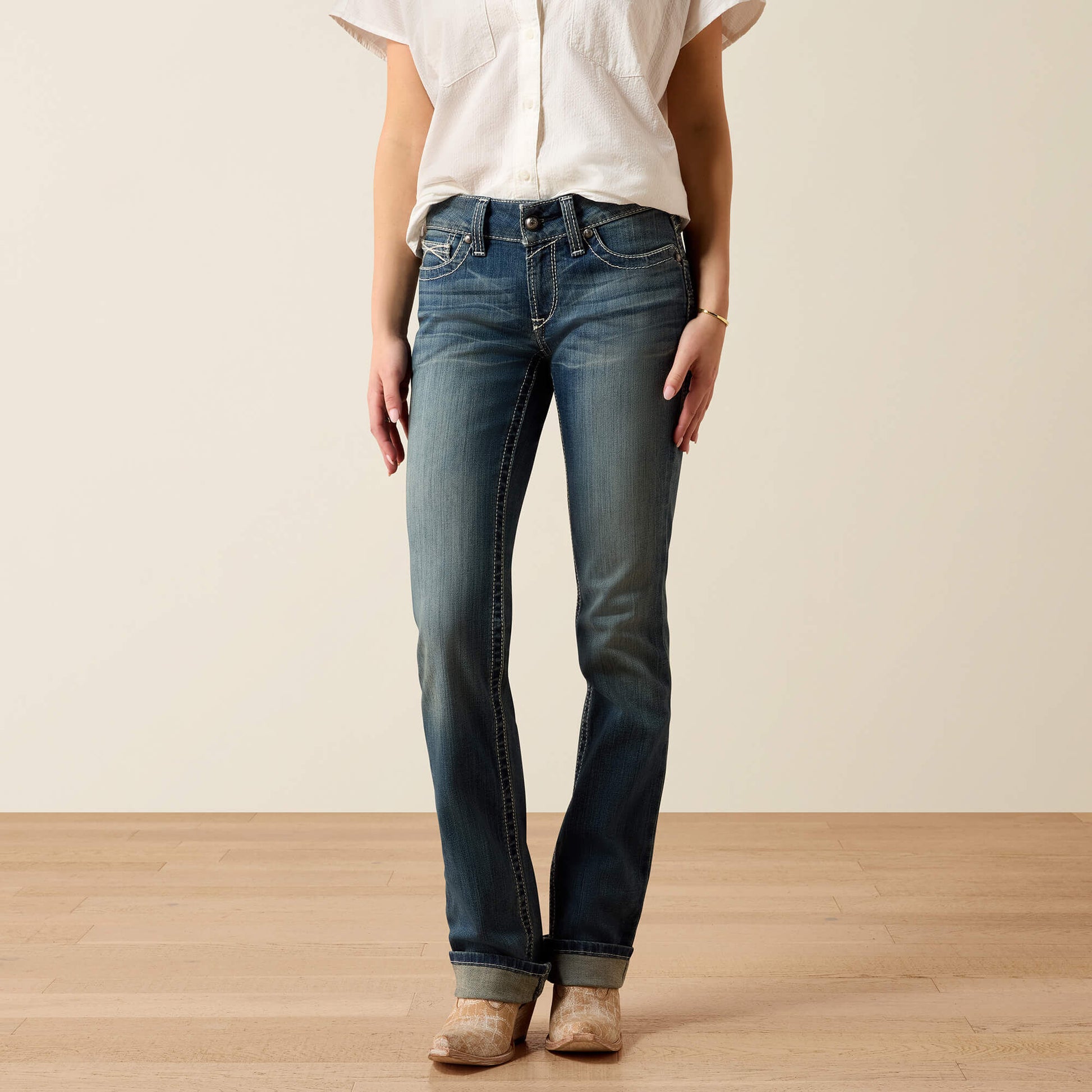 Ariat Mid Rise Icon Straight Leg Jean