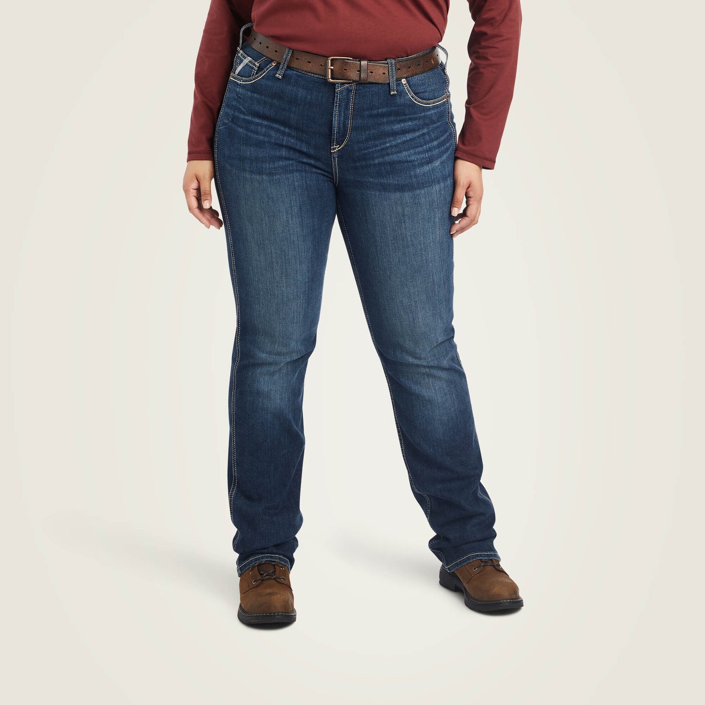 Ariat Rebar Perfect Rise Riveter DuraStretch Straight Leg Jeans