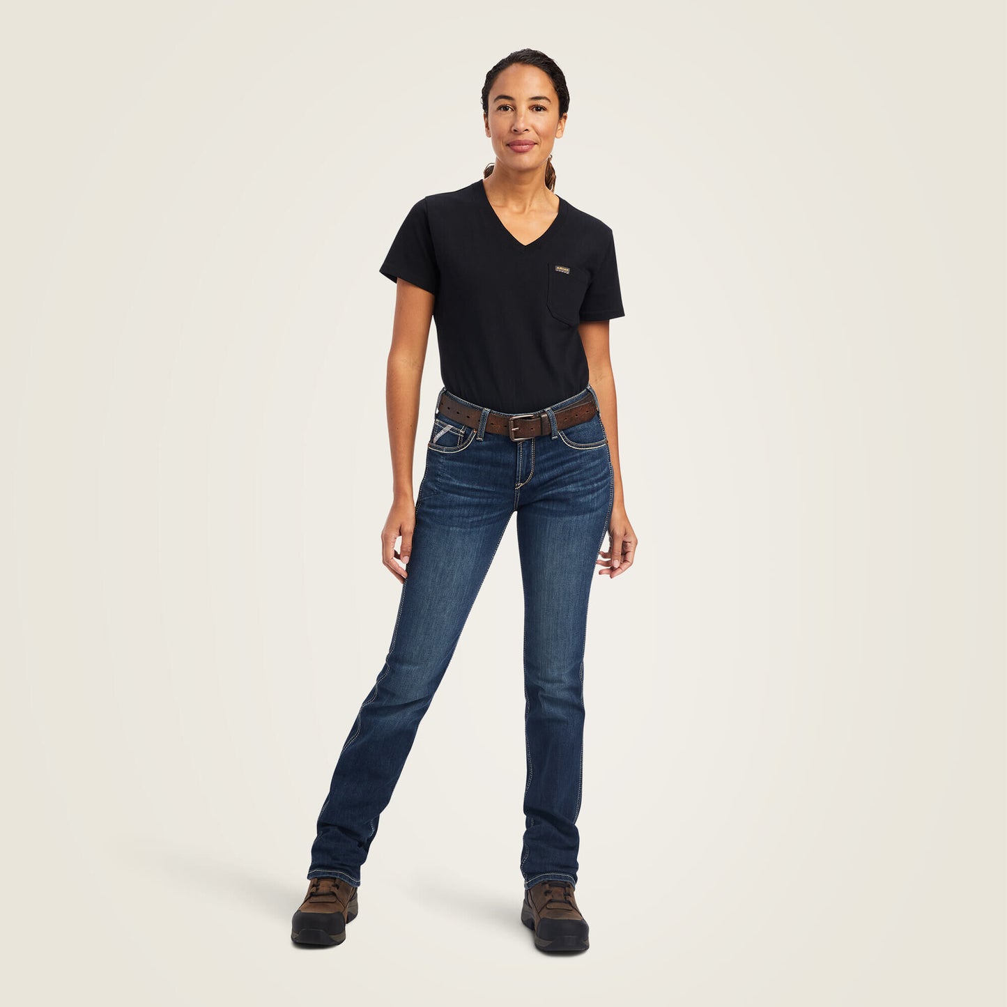 Ariat Rebar Perfect Rise Riveter DuraStretch Straight Leg Jeans