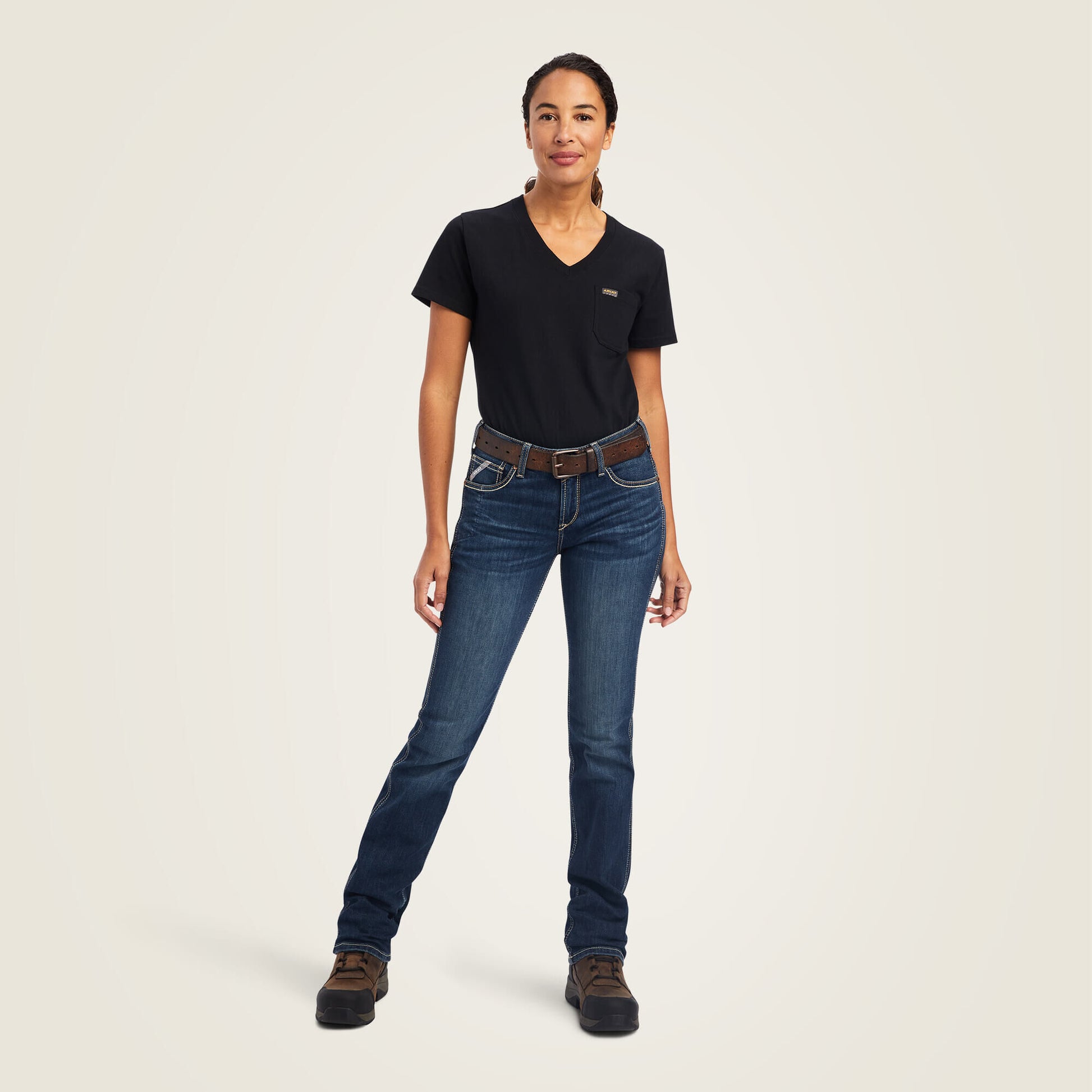 Ariat Rebar Perfect Rise Riveter DuraStretch Straight Leg Jeans