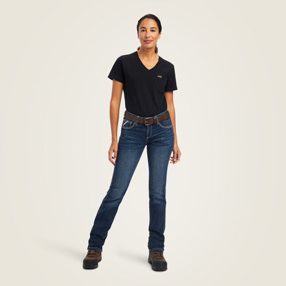 Ariat Rebar Perfect Rise Riveter DuraStretch Straight Leg Jeans