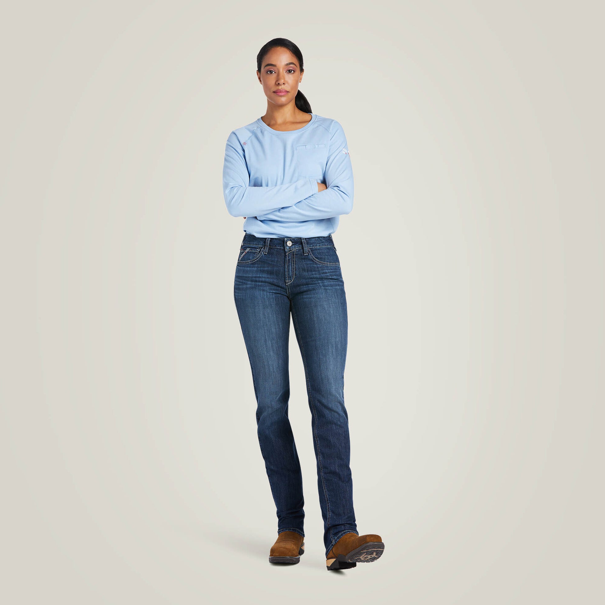 Ariat FR Perfect Rise DuraLight Avelynn DuraStretch Slim Leg Jeans