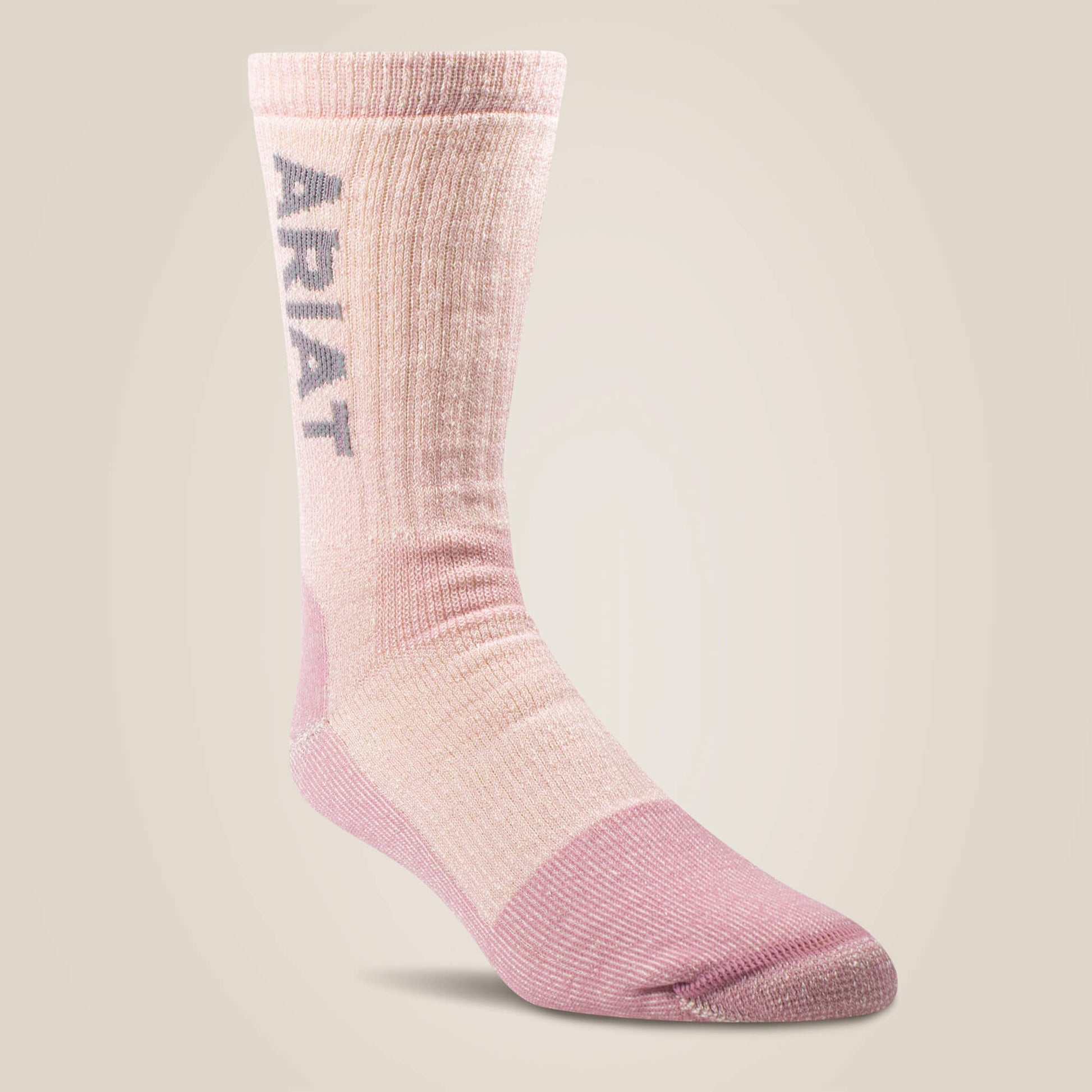 Ariat Midweight Merino Wool Blend Steel Toe Work Sock 2 Pair Multi Color Pack