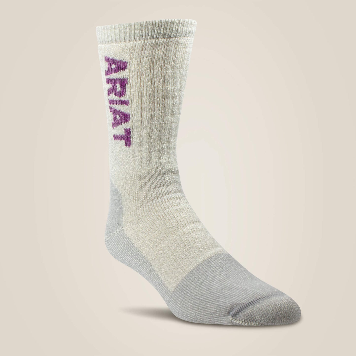 Ariat Midweight Merino Wool Blend Steel Toe Work Sock 2 Pair Multi Color Pack