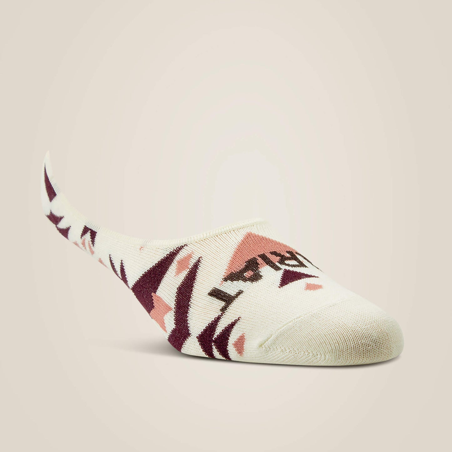 Ariat No Slip No Show Sock 2 Pair Multi Color Pack