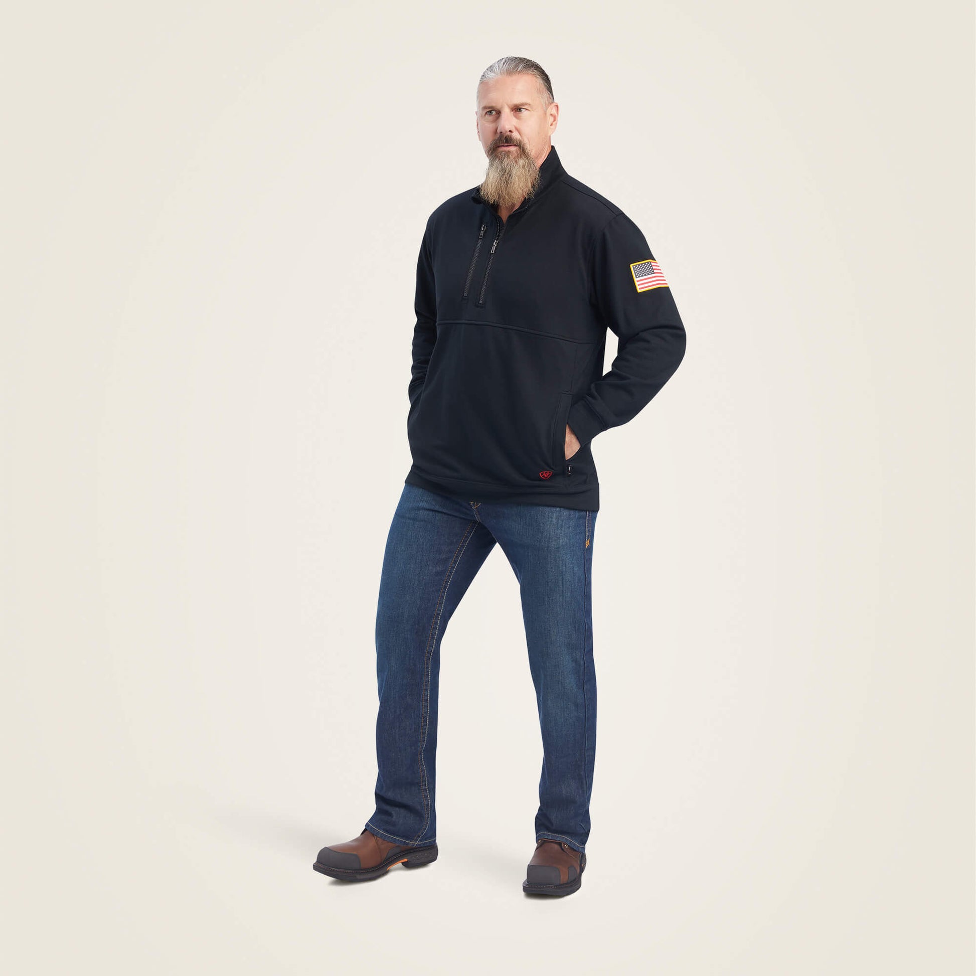 Ariat FR Durastrech Fleece 1/2 Zip Job Shirt