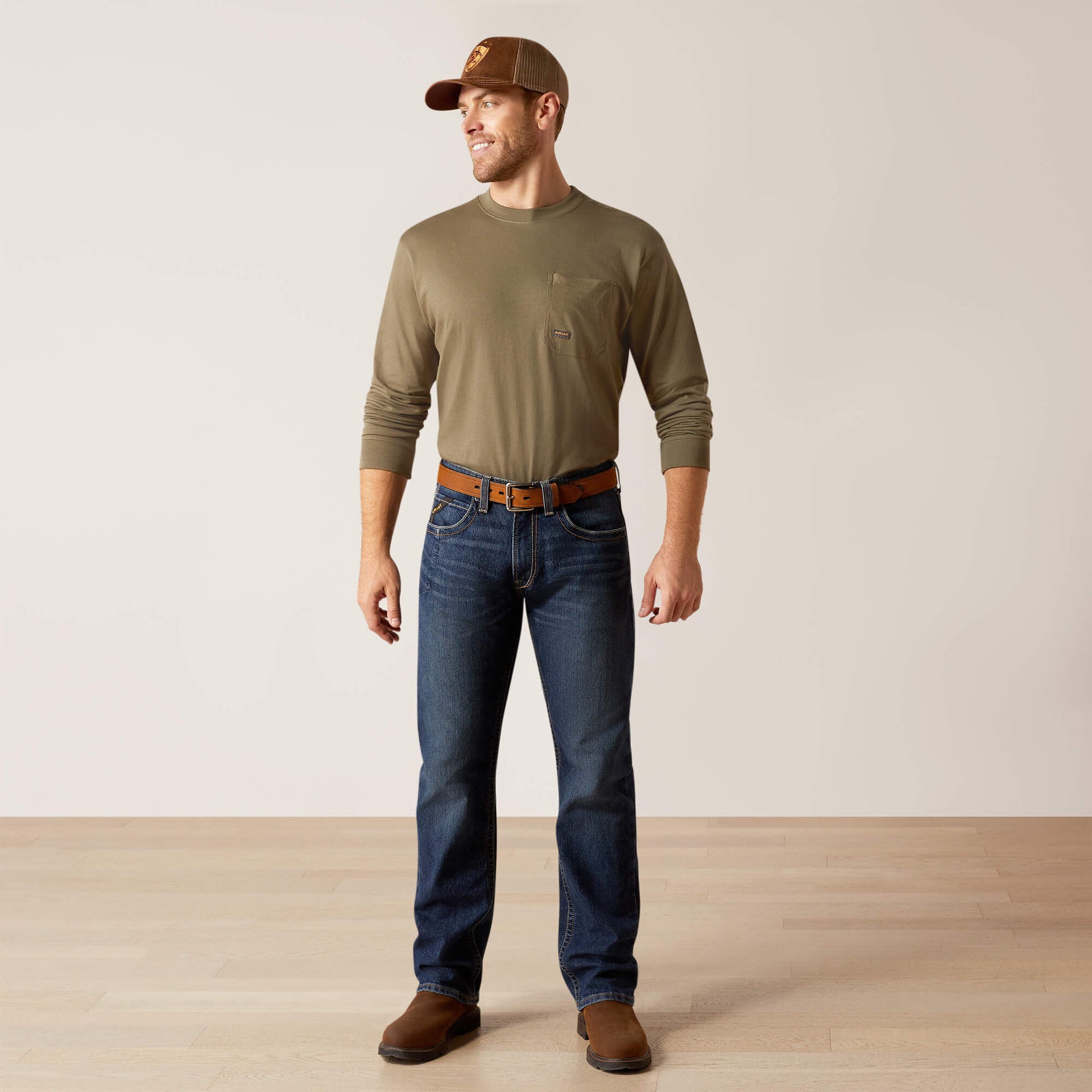 Ariat Rebar M5 Straight Rail DuraStretch Straight Leg Jeans