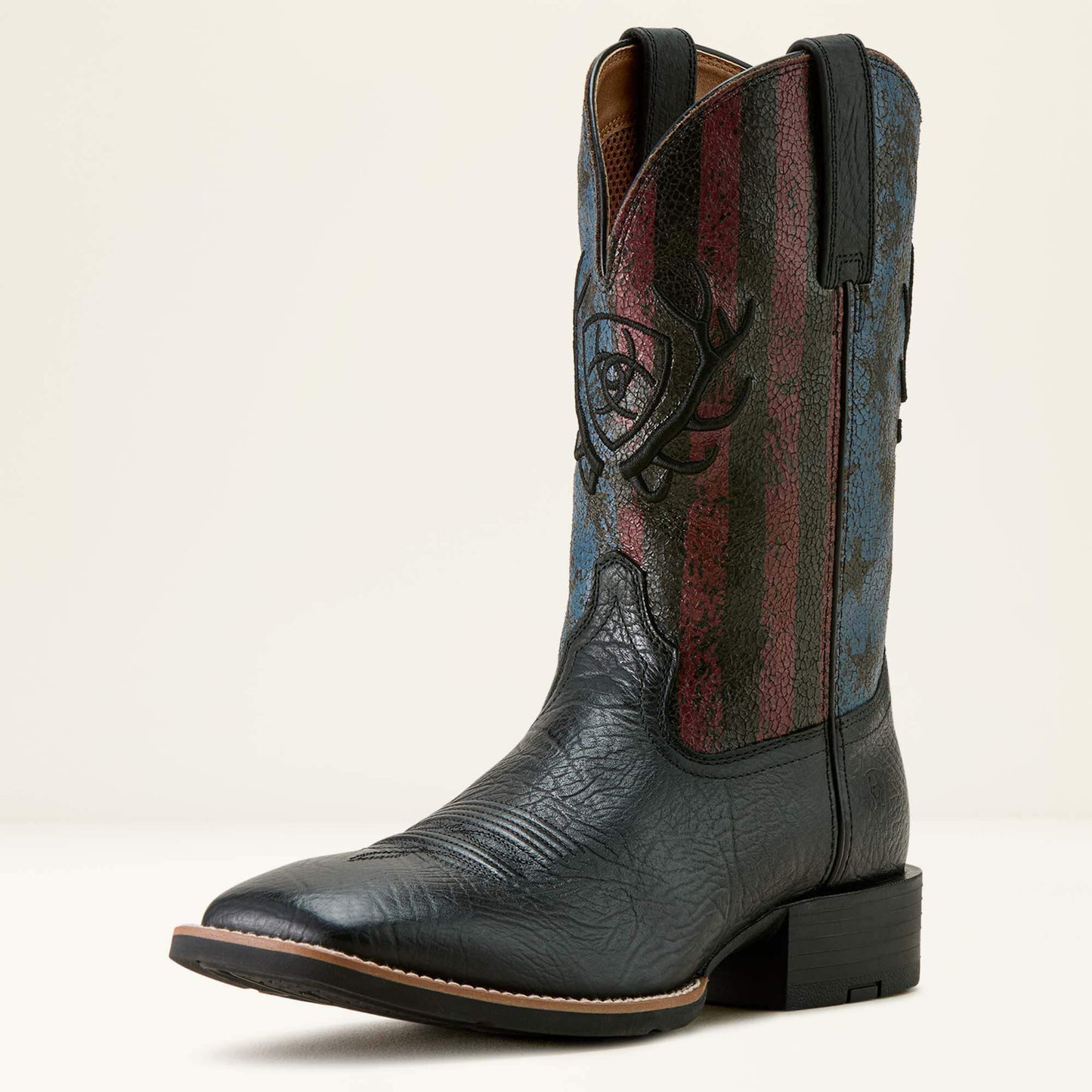 Ariat Sport Liberty Antler Wide Square Toe Cowboy Boot