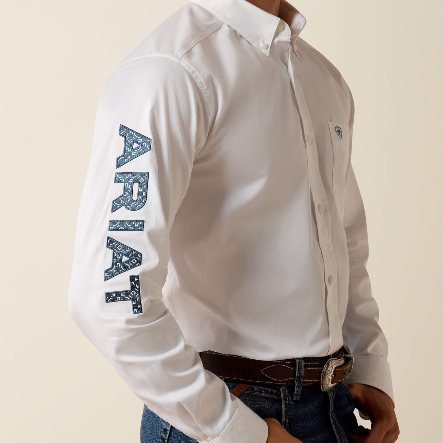 Ariat Team Logo Lightweight Twill Fitted Shirt