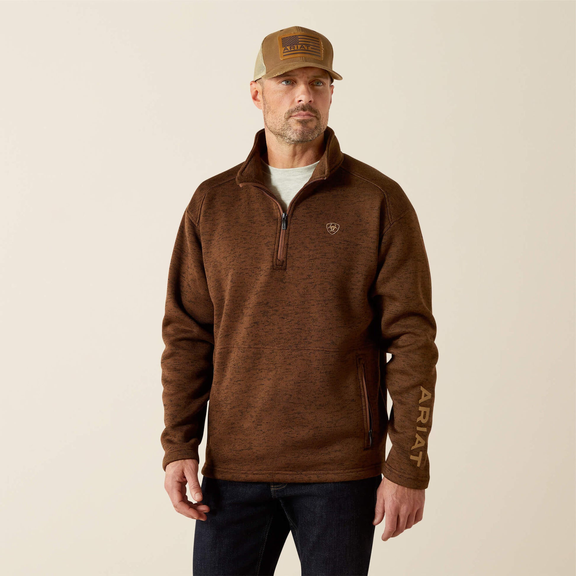 Ariat Caldwell Logo 1/4 Zip Sweater