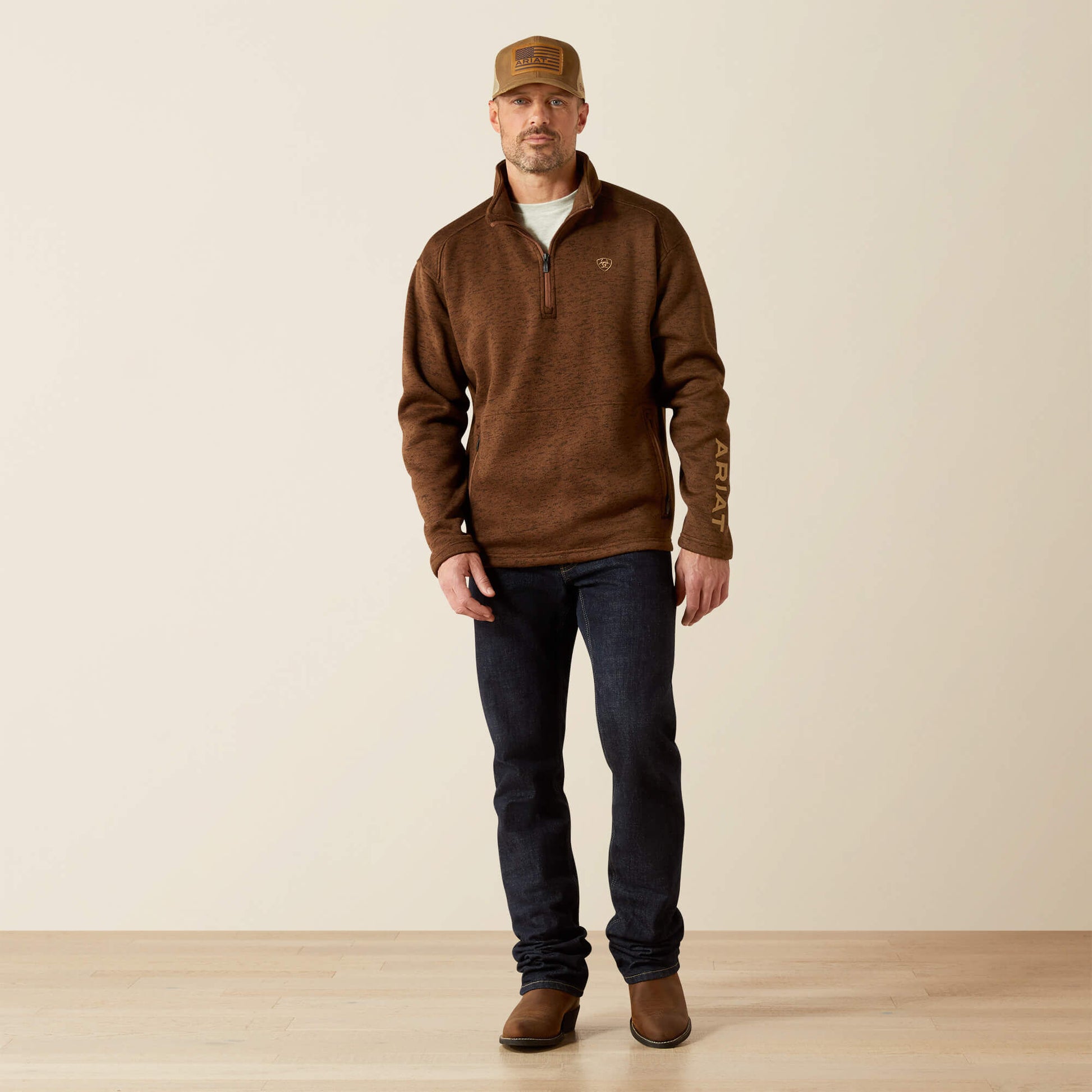 Ariat Caldwell Logo 1/4 Zip Sweater