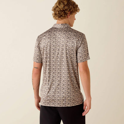 Ariat All Over Print Heathered Fitted Polo