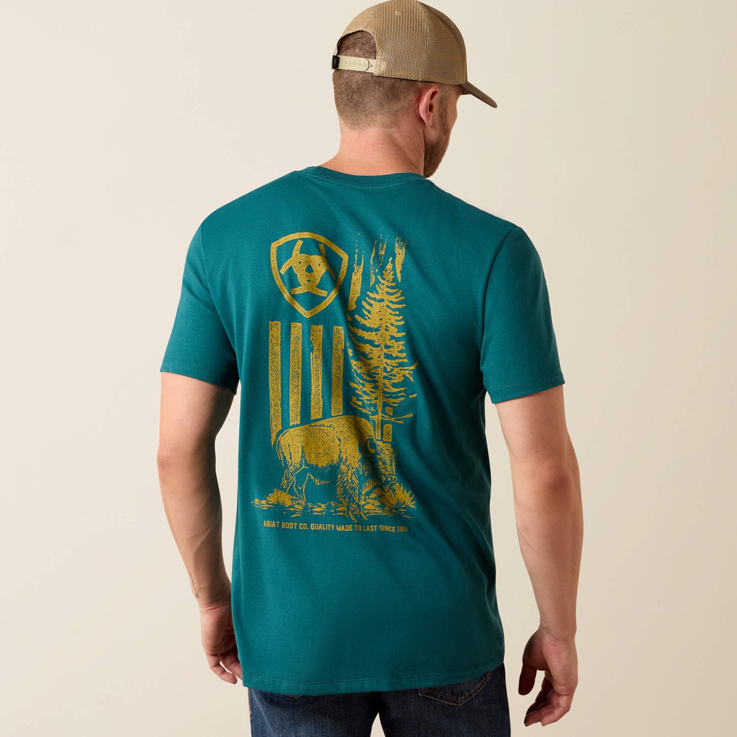 Ariat Ariat Bison Wander Flag Classic Fit T-Shirt