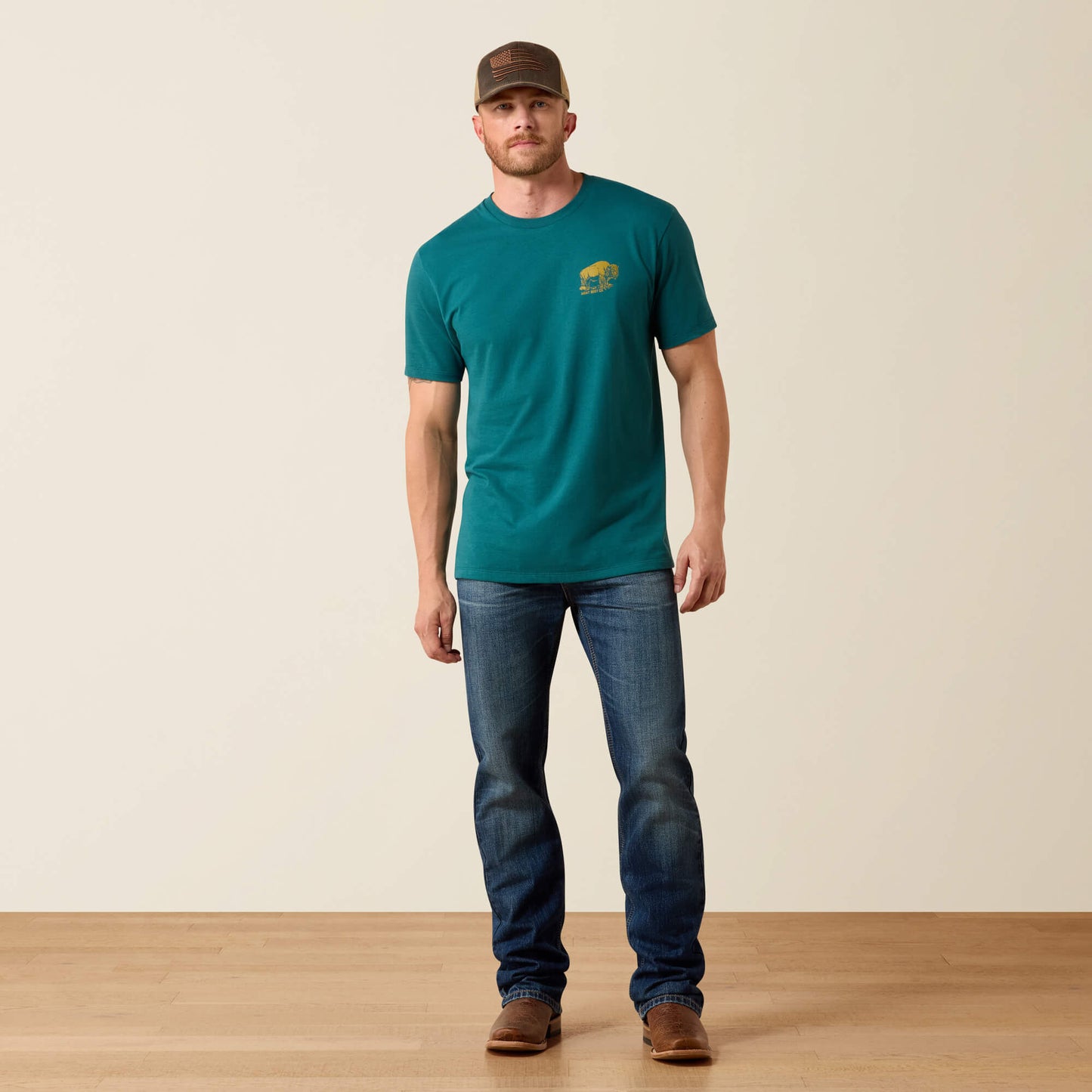 Ariat Ariat Bison Wander Flag Classic Fit T-Shirt