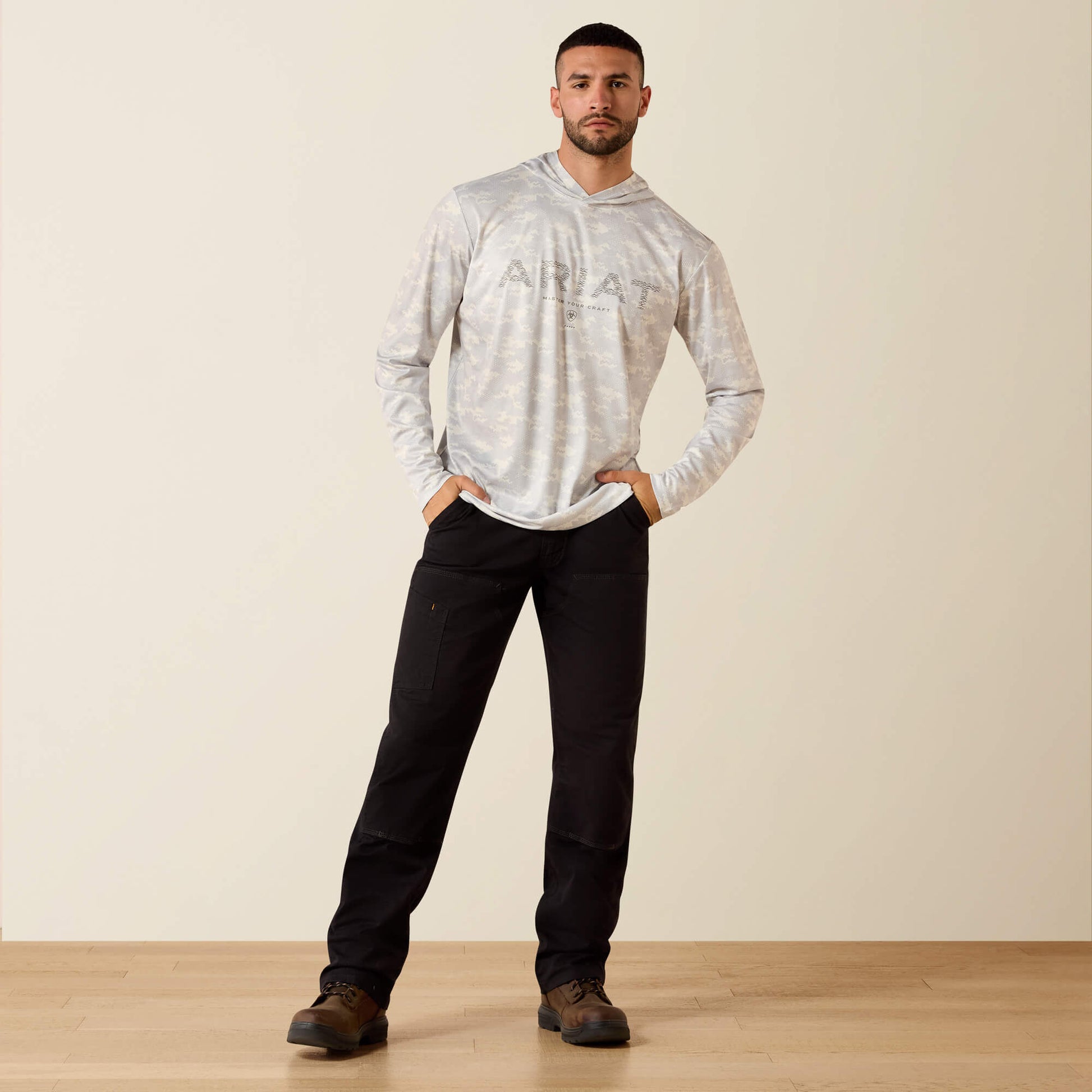 Ariat Rebar Sunblocker Printed Craft Hooded Long Sleeve T-Shirt