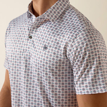 Ariat All Over Print Fitted Polo
