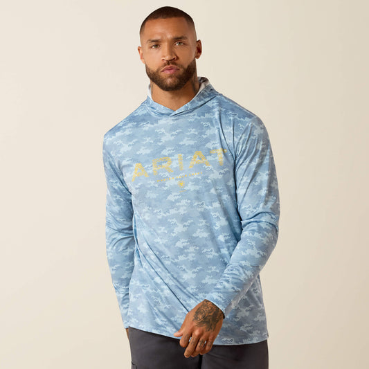 Ariat Rebar Sunblocker Printed Craft Hooded Long Sleeve T-Shirt