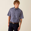 EVENING BLUE MEDALLION PRINT