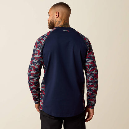 Ariat FR Stretch Camo Baseball T-Shirt