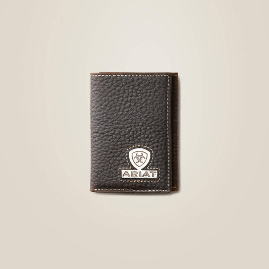 Ariat Trifold Wallet Stacked Logo