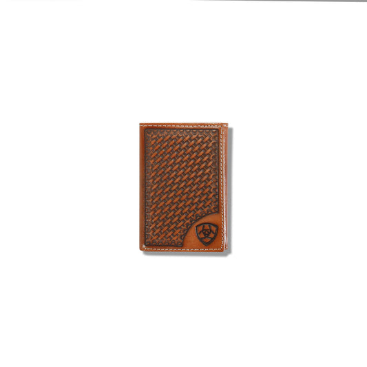 Ariat Lattice embossed trifold wallet